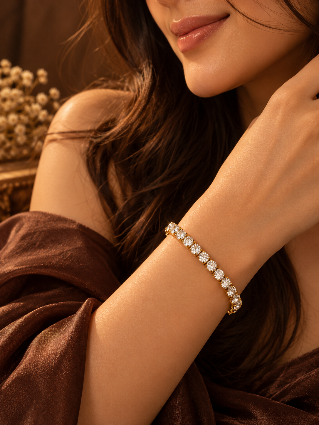 Gold Small Tennis Bracelet