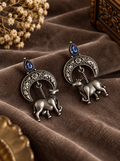 Oxidizing Cow Earring