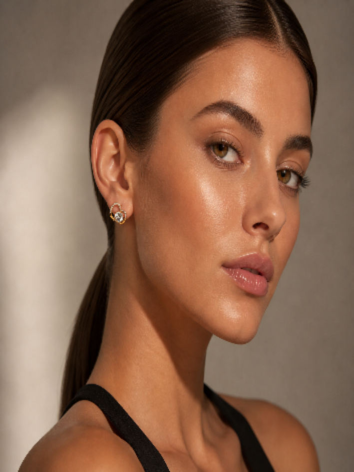 ROSE GOLD HEART EARRINGS