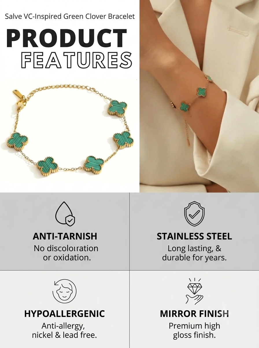 GREEN CLOVER BRACELET