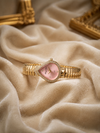 OVAL GILDED STONE PINK WATCH